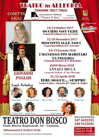 “Occhio non vede” al Teatro Don Bosco