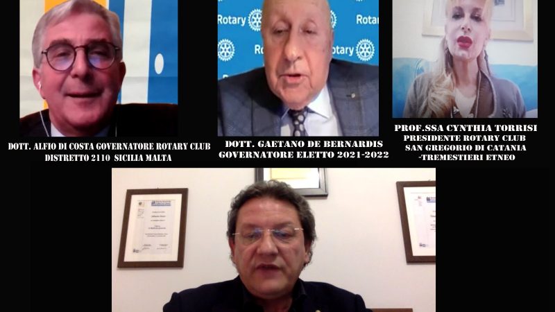 Meeting di grande attualità per il Rotary Club “San Gregorio di Catania – Tremestieri Etneo”.Totaro “Sconfiggere il virus sul nascere e impedirne l’innesco dell’infiammazione generata. No vigile attesa, ma tempestive terapie domiciliari”