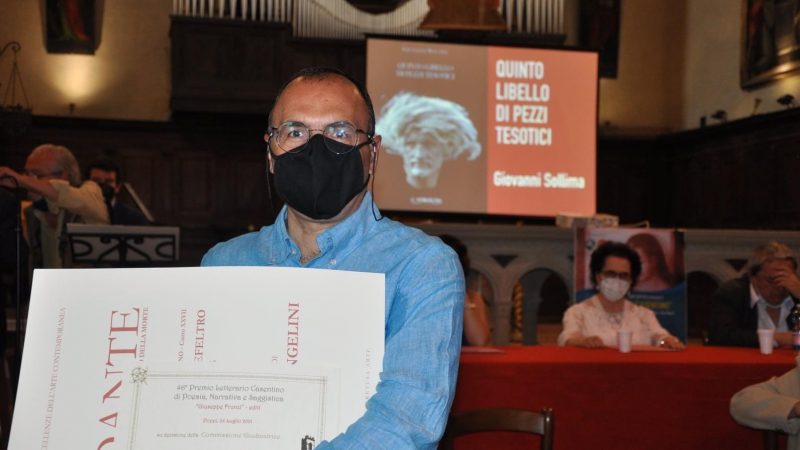 Premio Speciale Giuria al “Quinto Libello di Pezzi Tesotici” del poeta Giovanni Sollima al 46° Premio Letterario Casentino