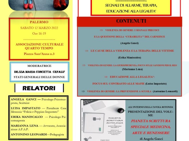 “DALLA VIOLENZA DI GENERE AL FENOMENO MAFIOSO”