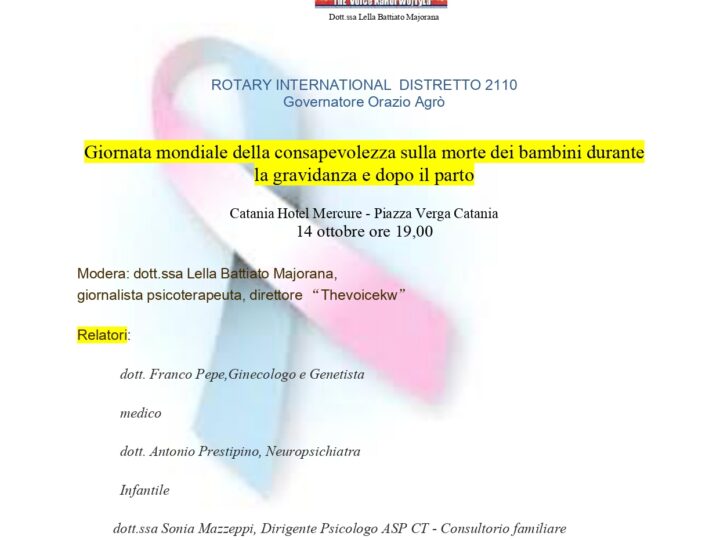 Giornata mondiale della consapevolezza sulla morte dei bambini durante la gravidanza e dopo il parto