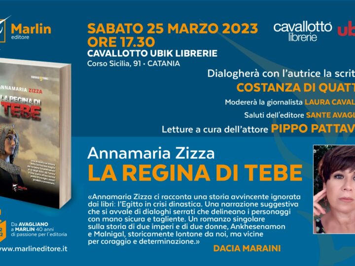 Potere, complotti e passioni alla corte di Ankhesenamon: Annamaria Zizza torna a parlare della XVIII dinastia nel suo nuovo romanzo, “La regina di Tebe”, edito da Marlin editore.