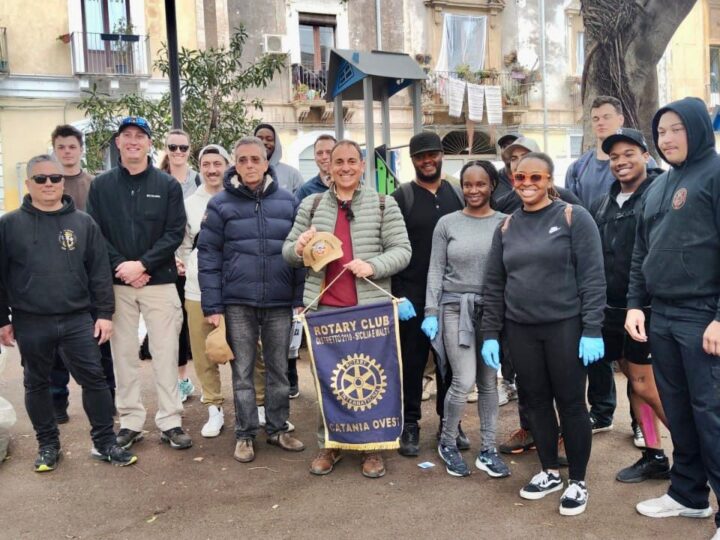 Service dei RC “Catania Duomo 150” e “Catania Ovest” e il GroG “Sicilia Lux Mundi”, supportati da 20 militari Usa di Sigonella in piazza Angelo Majorana a Catania