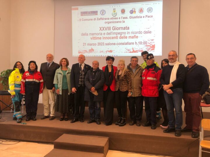 La XXVIII Giornata della Memoria e dell’Impegno in ricordo delle vittime innocenti delle mafie al Comune di; Zafferana Etnea. Incontro con gli studenti protagonisti del futuro per una cultura del bene comune