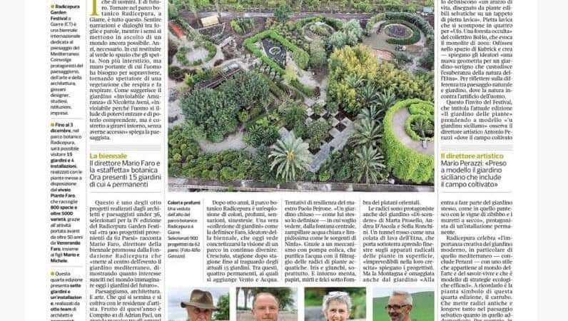 Dal giornale La Sicilia – Giardini, una sinfonia meditterranea