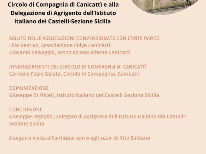 Visita e Incontri all’Antiquarium e Impianto Termale di Vito Soldano – Sabato 1 giugno