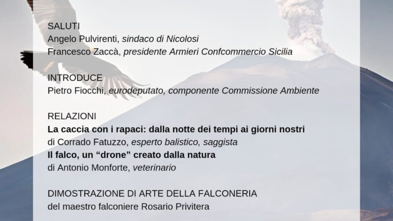 Natura in Convegno – l’arte di cacciare con gli uccelli. 30.06.2024 – Parco Parsifal Nicolosi