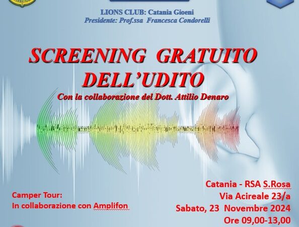 Screening gratuito dell’udito, camper tour Lions International, in collaborazione con Amplifon.