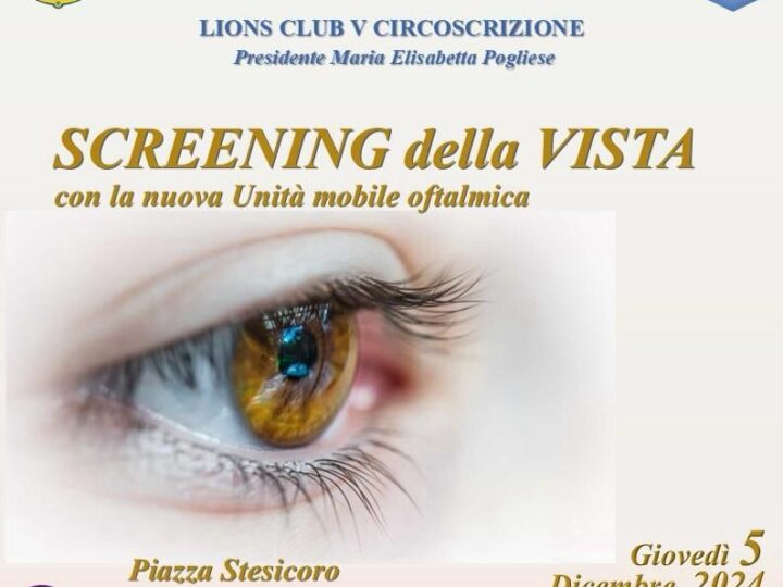 Screening della Vista con la nuova Unità mobile oftalmica – Lions International 108YB.