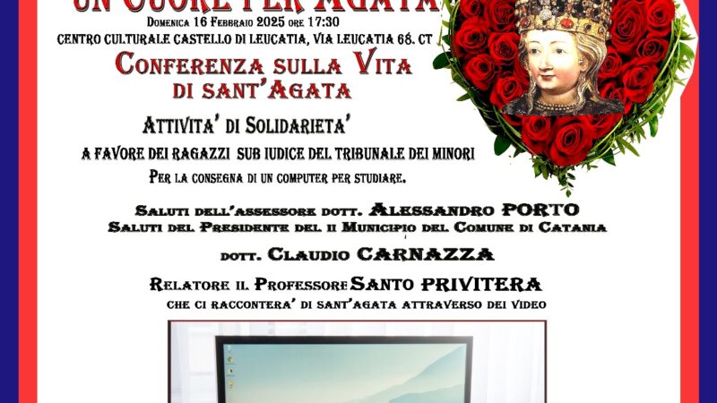 Un Cuore per Agata – Conferenza sulla vita di Sant’Agata.